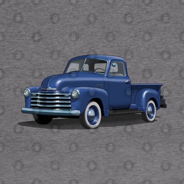 Blue 1949 Chevrolet pick up truck by candcretro